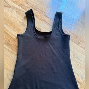 Zella Black Ribbed Scoop Neck Tank Top - Women's